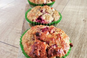 Havermoutmuffins met frambozen